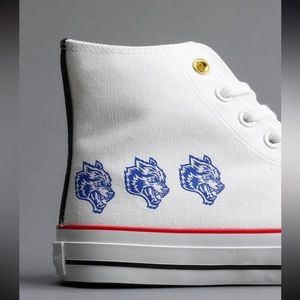 Darc Sport - Wave Wolf Walk 1-DIOS High Top Shoe in Off White/Blue/Red/Black